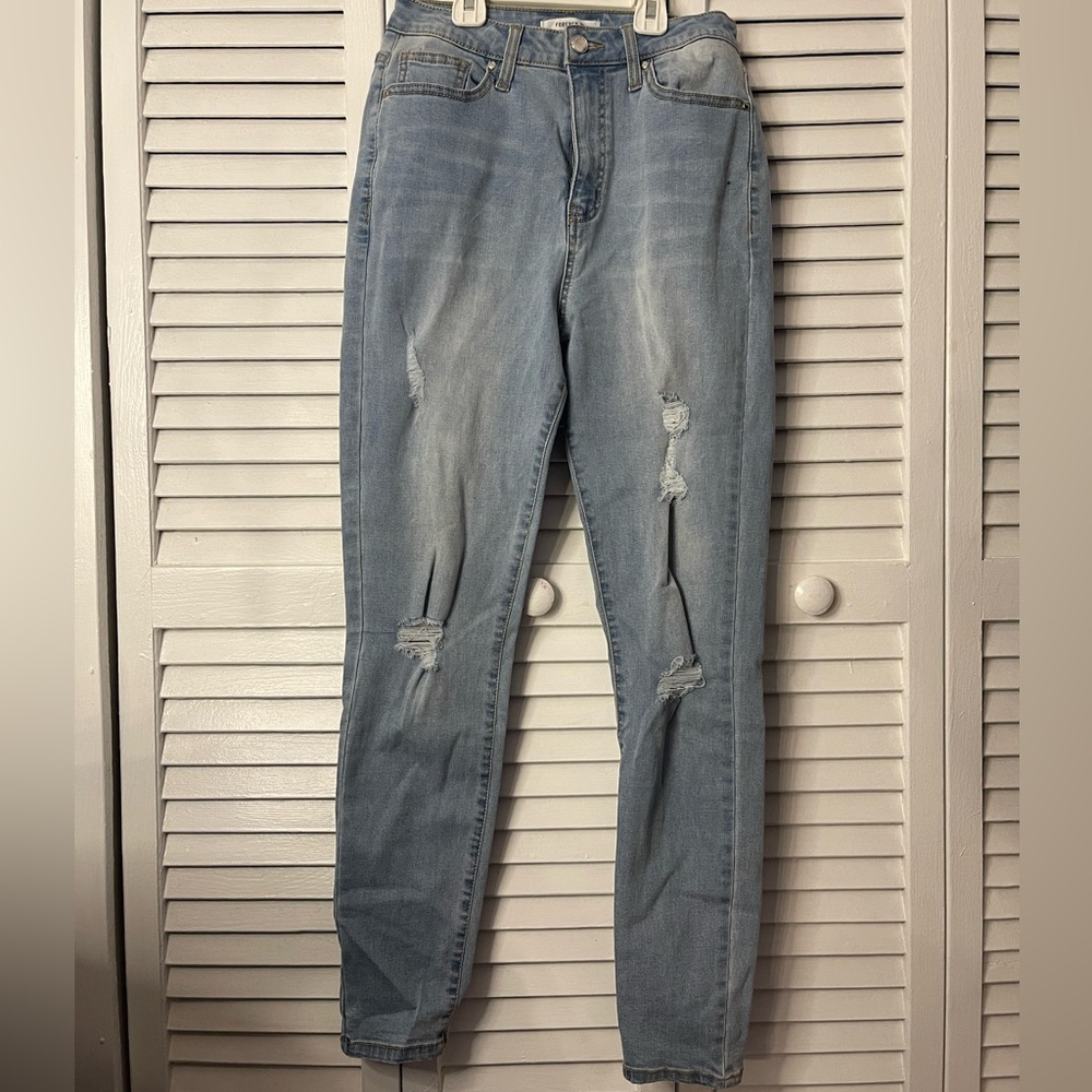 High rise light wash Jeans/leggings